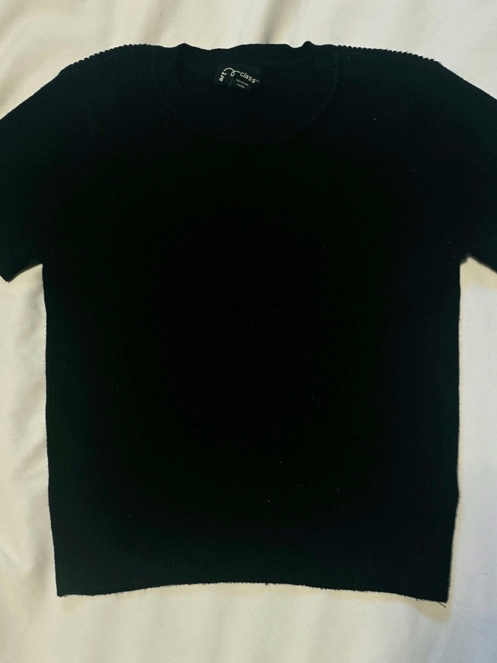 Art Class Black Short Sleeve Top